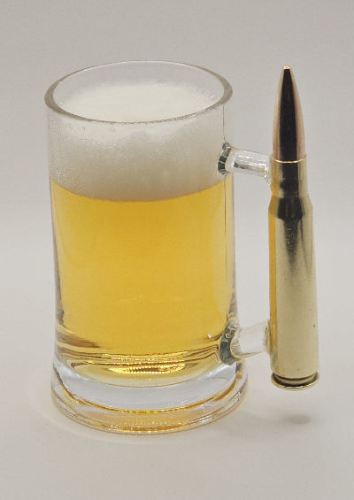 Glass Mug with 50 cal. BMG handle
