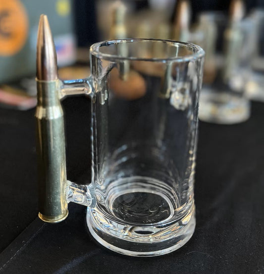 Glass Mug with 50 cal. BMG handle