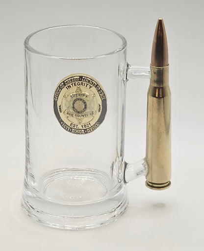 Glass Mug with 50 cal. BMG handle