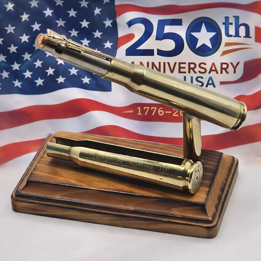 Business card and Pen holder mad from 50 cal. BMG Bullet cartridge case
