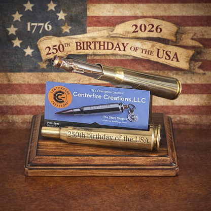 Business card and Pen holder mad from 50 cal. BMG Bullet cartridge case
