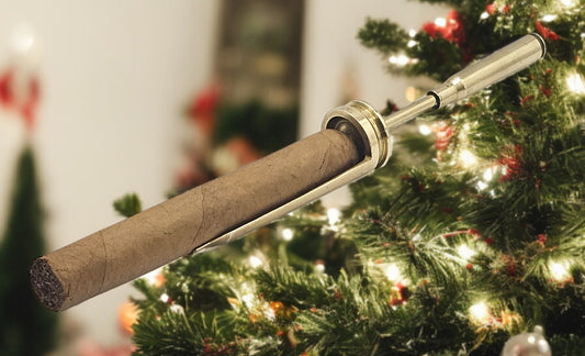 20 mm  Vulcan brass guided draw enhancer tool with holding tray, Prevents Misalignments and Damage to the Cigar Wrapper, military/veterans