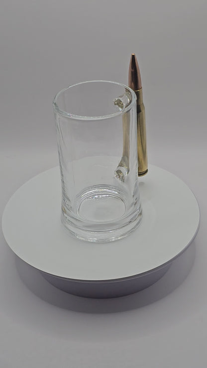 Glass Mug with 50 cal. BMG handle