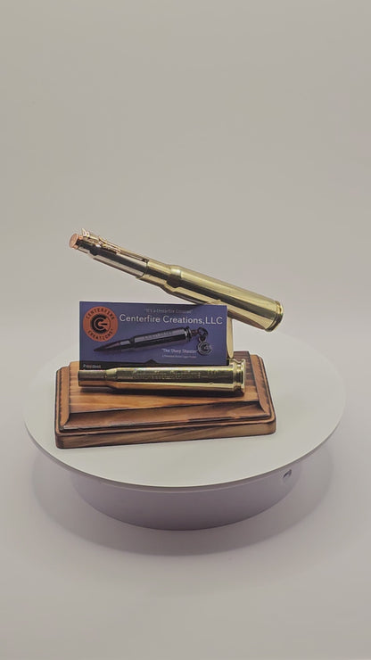 Business card and Pen holder mad from 50 cal. BMG Bullet cartridge case