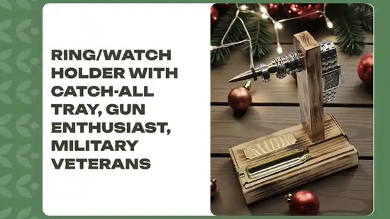 Ring/Watch Holder with Catch-All Tray, Gun enthusiast, Military Veterans by@Outfy